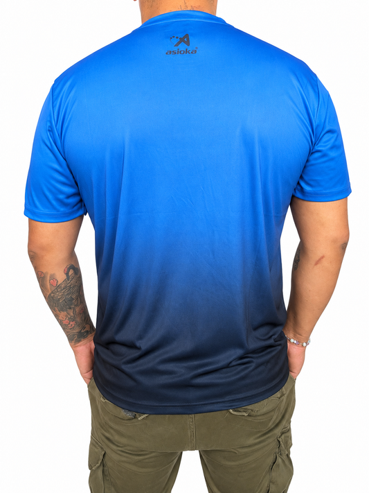 Asioka Tenerife sport t-shirt herr - blå/svart - Stl XL