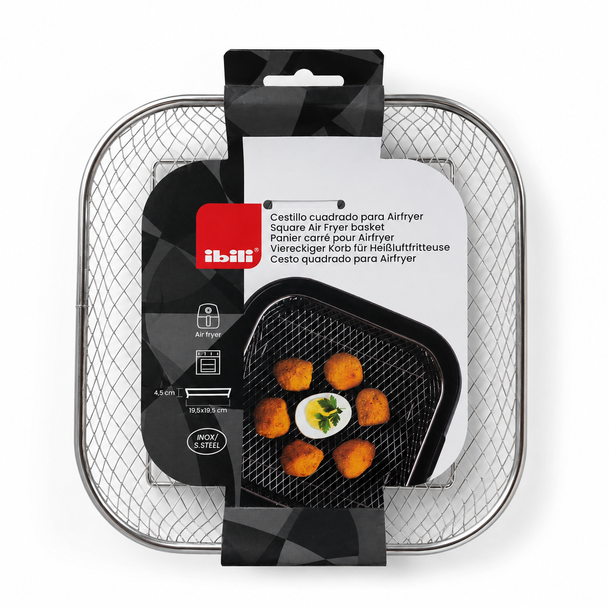 Air fryer-korg - rostfritt stål