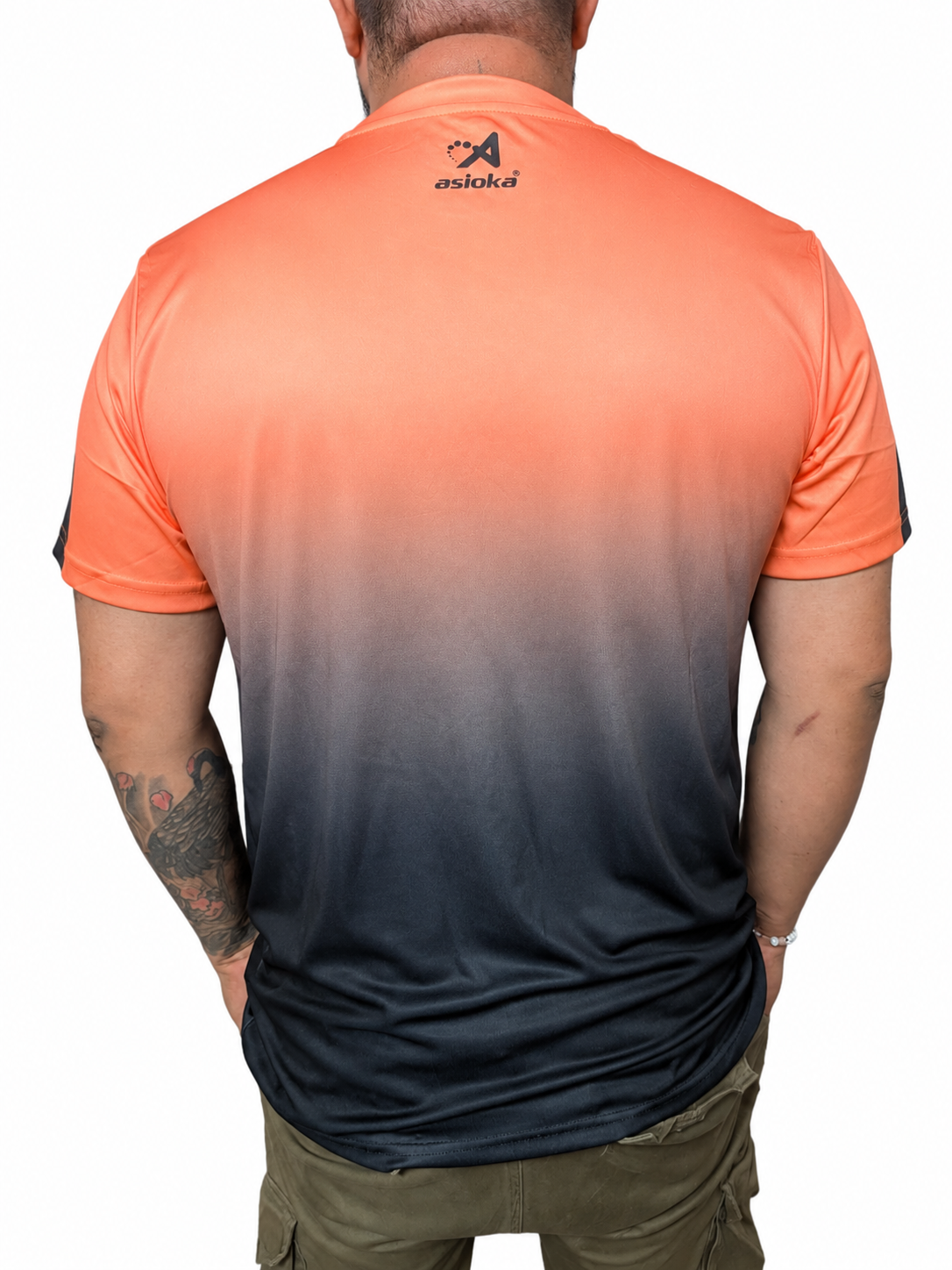 Asioka Tenerife sport t-shirt herr - orange/svart - Stl L