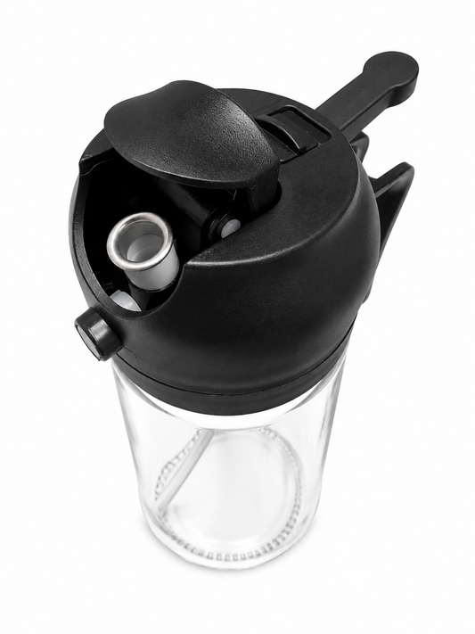 Yarramate 2-i-1 oljesprayflaska & oljedispenser - 470ml svart