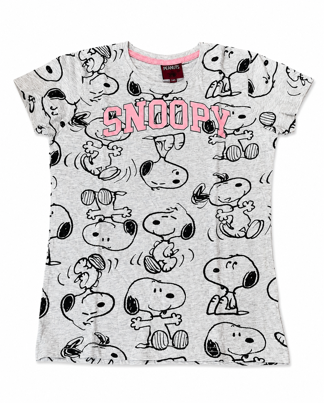 Snoopy T-shirt barn Strl 134/140 - grå/rosa