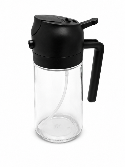 Yarramate 2-i-1 oljesprayflaska & oljedispenser - 470ml svart