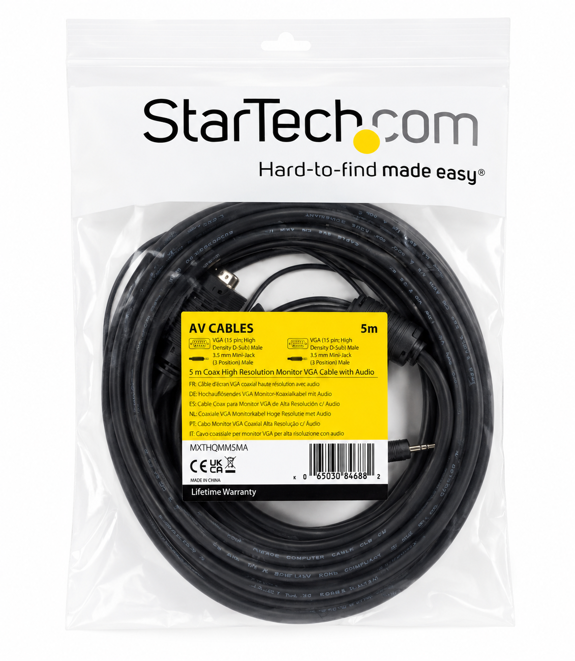StarTech VGA-kabel med ljud - 5 meter