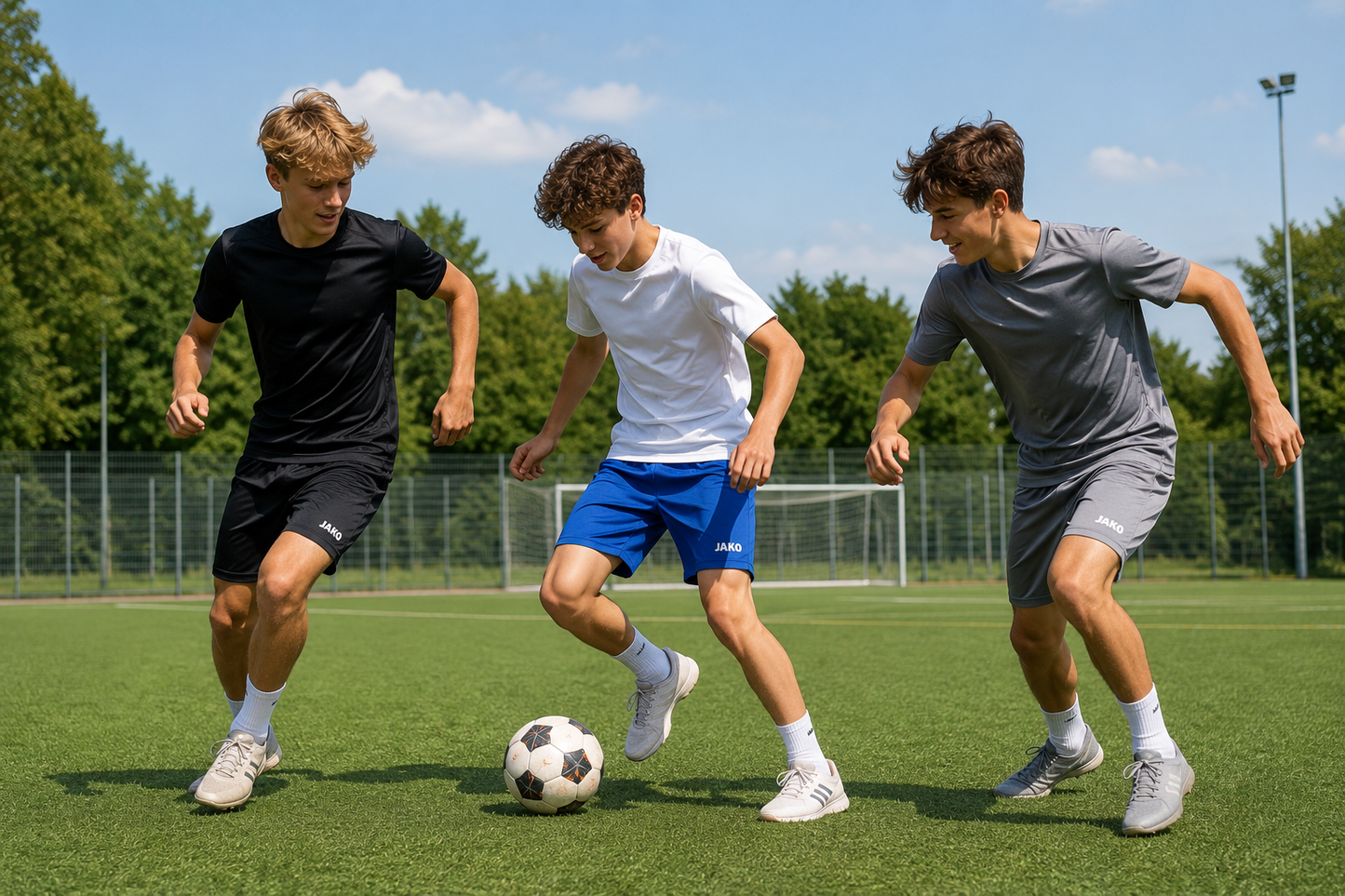 Jako svart träningsshorts barn - Stl 164