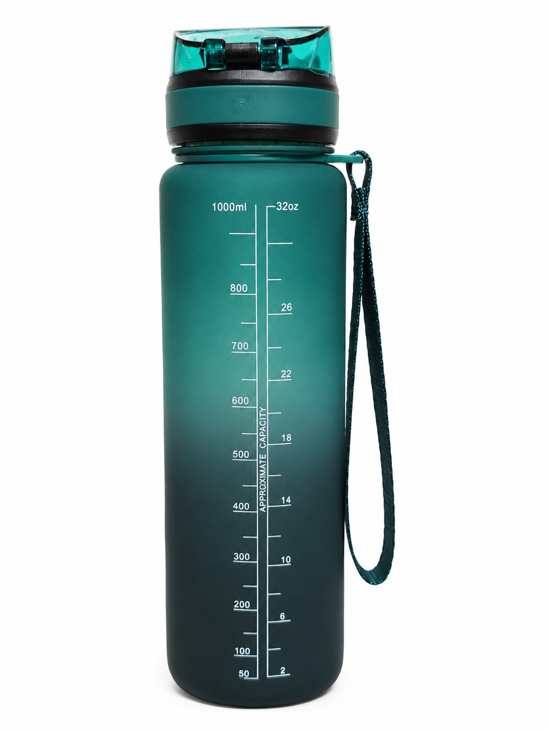 Sportvattenflaska 1000 ml - tonad grön