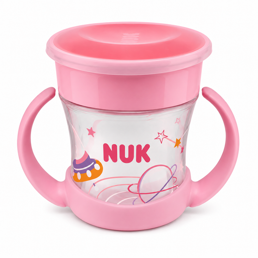 NUK Mini Magic Cup Night - spillfri mugg 160ml rosa - 6+ mån