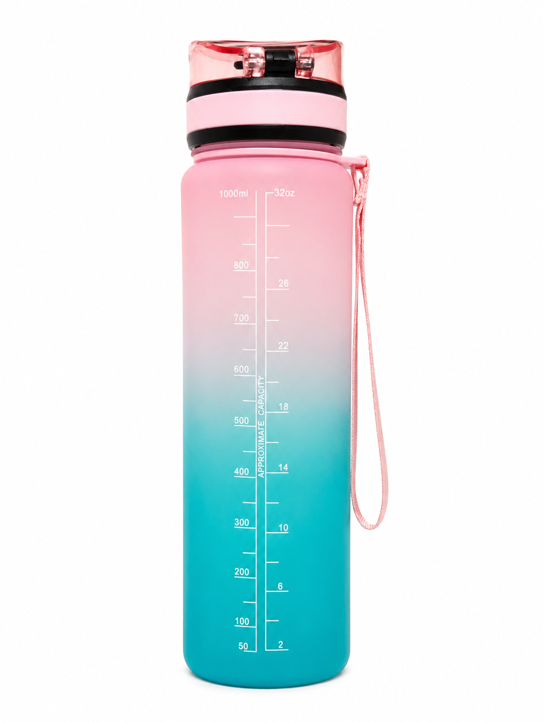 Sportvattenflaska 1000 ml - rosa/turkos