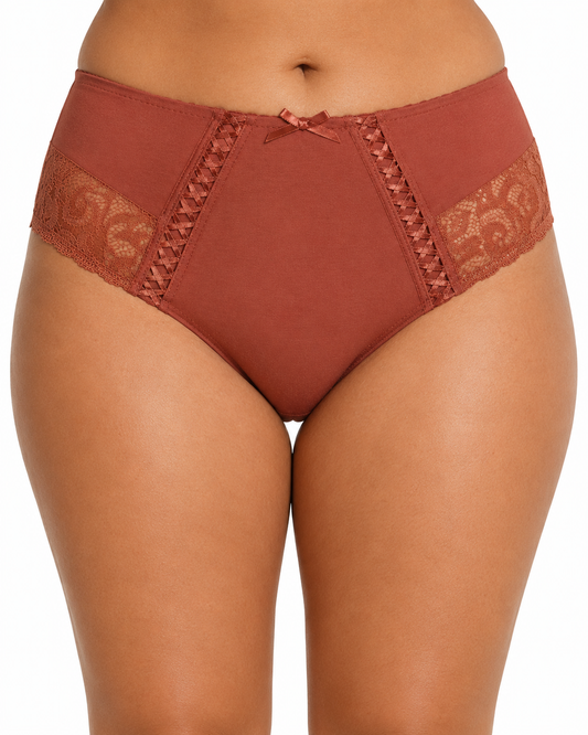 Sans Complexe Amélie Shorty - spetstrosa brun - Stl 40/42