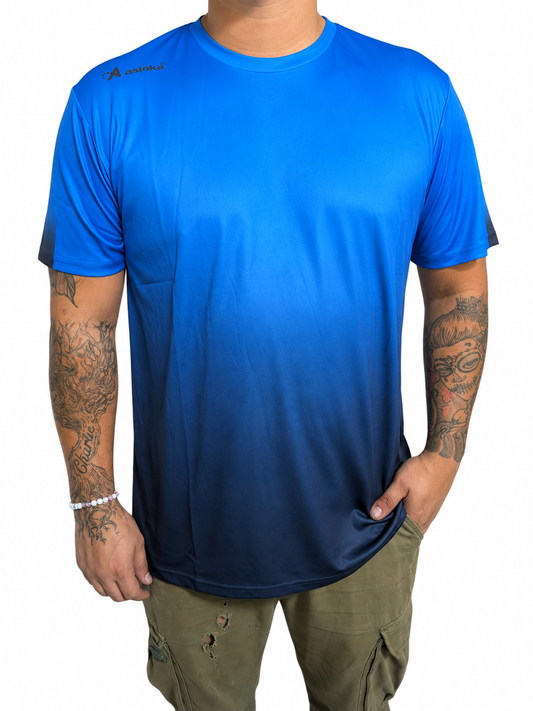 Asioka Tenerife sport t-shirt herr - blå/svart - Stl XL